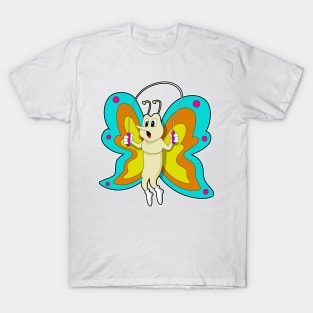 Butterfly at Jumping rope Fitness T-Shirt